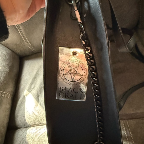 Black craft Baphomet Embossed Carryall Bag - Picture 3 of 4